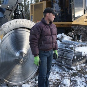Cody Neff, owner of West Range Reclamation, at a work site in Colorado.