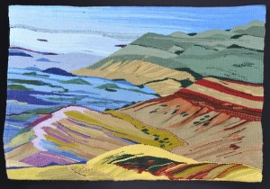 Canyon tapestry by Doris Florig, artist-in-residence at the Teton Science Schools. Image courtesy of the artist.