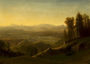 e oil painting Wind River Country Wyoming by Albert Bierdstadt (circa 1860) was up for sale at the 2015 Jackson Hole Art Auction.