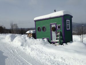 Murphy Robinson lives in a 72-square-foot tiny home in Vermont. Courtesy Murphy Robinson.