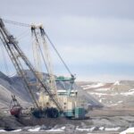 Photo of a huge bucket crane in a Wyoming coal mine. By Joe Riis/USFS